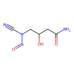 3-Hydroxy-4-(nitrosocyanamido)butyramide structure
