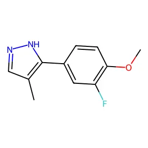 5-(3-fluoro-4-methoxyphenyl)-4-methyl-1H-pyrazole structure