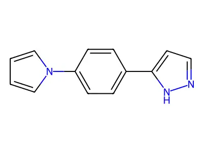 3-[4-(1H-pyrrol-1-yl)phenyl]-1H-pyrazole structure