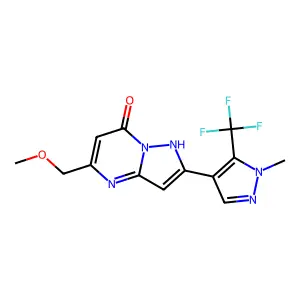5-(methoxymethyl)-2-[1-methyl-5-(trifluoromethyl)-1H-pyrazol-4-yl]pyrazolo[1,5-a]pyrimidin-7-ol structure
