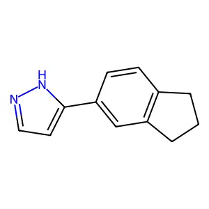 3-(2,3-dihydro-1H-inden-5-yl)-1H-pyrazole structure