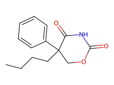 2H-1,3-Oxazine-2,4(3H)-dione, dihydro-5-butyl-5-phenyl- structure