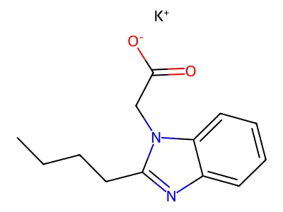potassium 2-(2-butyl-1H-1,3-benzodiazol-1-yl)acetate structure