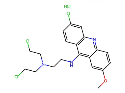 Quinacrine ethyl mustard structure