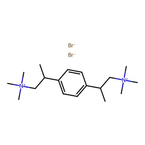 Ammonium, (p-phenylenebis(1-methylethylene))bis(trimethyl-, dibromide structure