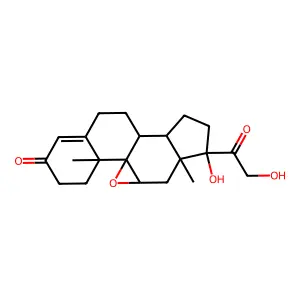 Pregn-4-ene-3,20-dione, 9,11-epoxy-17,21-dihydroxy-, (9beta,11beta)- structure