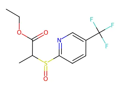 Ethyl 2-[5-(trifluoromethyl)pyridin-2-yl]sulfinylpropanoate structure