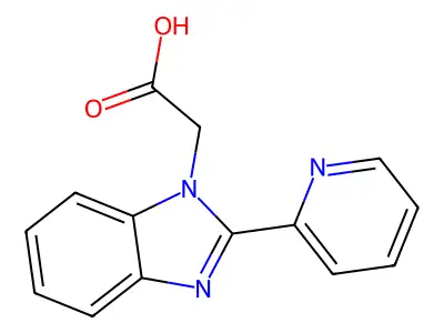 (2-Pyridin-2-yl-1H-benzimidazol-1-yl)acetic acid structure