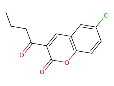 3-butyryl-6-chloro-2H-chromen-2-one structure