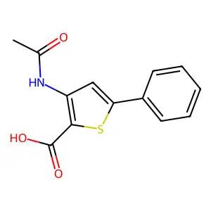 3-Acetamido-5-phenylthiophene-2-carboxylic acid structure