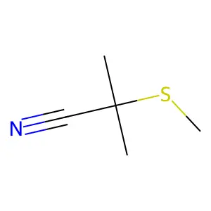 Propanenitrile, 2-methyl-2-(methylthio)- structure