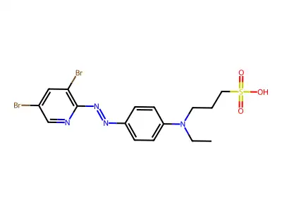 [4-[(3,5-Dibromopyridin-2-yl)diazenyl]-2-propylphenyl]-ethylsulfamic acid structure