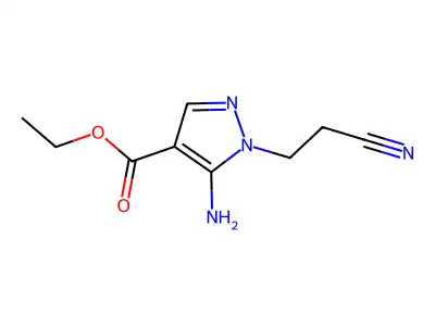 ethyl 5-amino-1-(2-cyanoethyl)-1H-pyrazole-4-carboxylate structure
