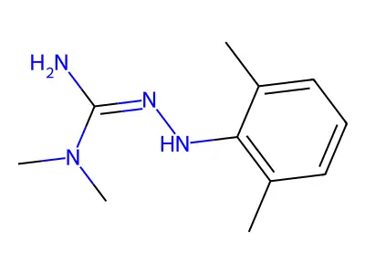 2-(2,6-Dimethylphenyl)-N,N-dimethylhydrazinecarboximidamide structure