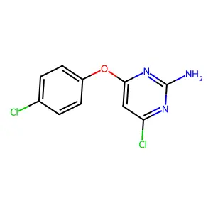4-Chloro-6-(4-chlorophenoxy)pyrimidin-2-amine structure