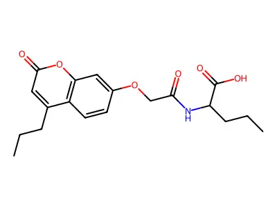 N-{[(2-oxo-4-propyl-2H-chromen-7-yl)oxy]acetyl}norvaline structure