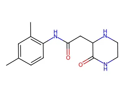 N-(2,4-dimethylphenyl)-2-(3-oxopiperazin-2-yl)acetamide structure