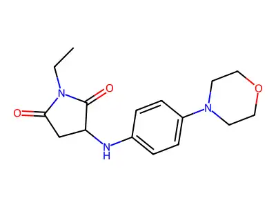 1-Ethyl-3-((4-morpholinophenyl)amino)pyrrolidine-2,5-dione structure