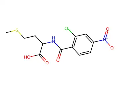 2-[(2-Chloro-4-nitrophenyl)formamido]-4-(methylsulfanyl)butanoic acid structure