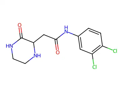 N-(3,4-dichlorophenyl)-2-(3-oxopiperazin-2-yl)acetamide structure