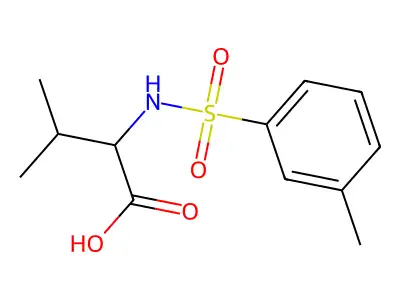 Valine, N-[(3-methylphenyl)sulfonyl]- structure