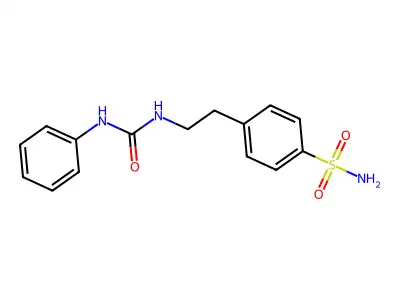 1-Phenyl-3-(2-(4-sulfamoylphenyl)ethyl)urea structure