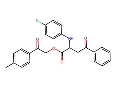 [2-(4-Methylphenyl)-2-oxoethyl] 2-(4-fluoroanilino)-4-oxo-4-phenylbutanoate structure