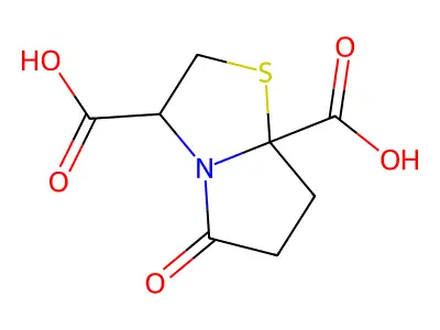 5-Oxo-hexahydropyrrolo[2,1-b][1,3]thiazole-3,7a-dicarboxylic acid structure
