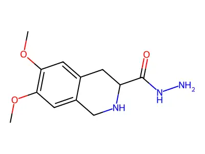 6,7-Dimethoxy-1,2,3,4-tetrahydroisoquinoline-3-carbohydrazide structure