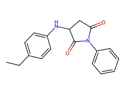 3-((4-Ethylphenyl)amino)-1-phenylpyrrolidine-2,5-dione structure