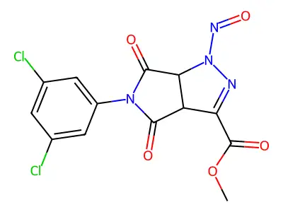 methyl 5-(3,5-dichlorophenyl)-1-nitroso-4,6-dioxo-1,3a,4,5,6,6a-hexahydropyrrolo[3,4-c]pyrazole-3-carboxylate structure