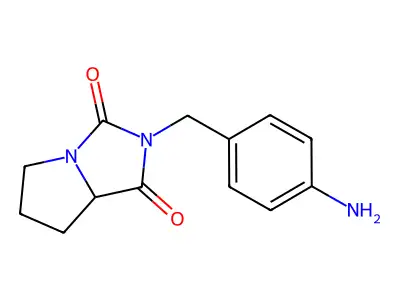 2-(4-aminobenzyl)tetrahydro-1H-pyrrolo[1,2-c]imidazole-1,3(2H)-dione structure
