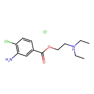 2-(Diethylamino)ethyl 3-amino-4-chlorobenzoate--hydrogen chloride (1/1) structure