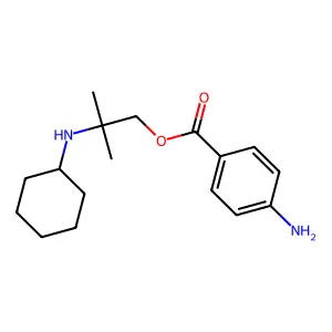 Benzoic acid, p-amino-, (2-cyclohexylamino-2,2-dimethyl)ethyl ester structure