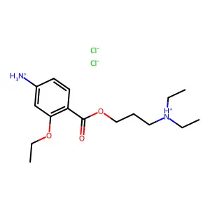 3-(Diethylamino)propyl 4-amino-2-ethoxybenzoate--hydrogen chloride (1/2) structure