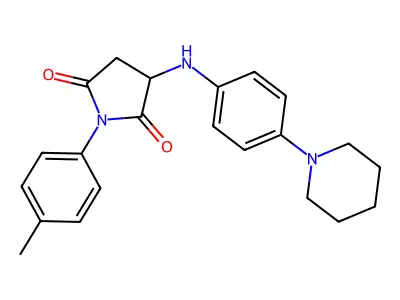 3-((4-(Piperidin-1-yl)phenyl)amino)-1-(p-tolyl)pyrrolidine-2,5-dione structure