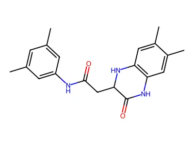 2-(6,7-dimethyl-3-oxo-1,2,3,4-tetrahydroquinoxalin-2-yl)-N-(3,5-dimethylphenyl)acetamide structure