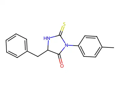 5-Benzyl-3-(4-methylphenyl)-2-sulfanylideneimidazolidin-4-one structure