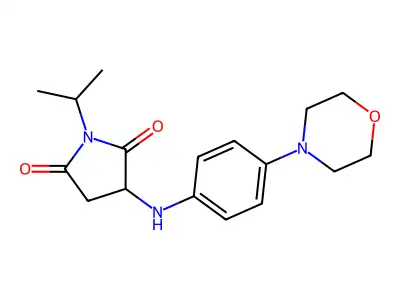 1-Isopropyl-3-((4-morpholinophenyl)amino)pyrrolidine-2,5-dione structure