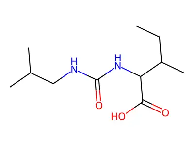 3-methyl-2-(2-methylpropylcarbamoylamino)pentanoic Acid structure