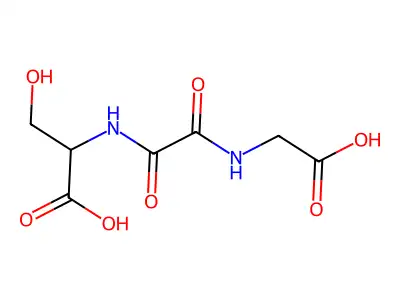 N-{[(carboxymethyl)amino](oxo)acetyl}serine structure