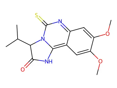 3-isopropyl-8,9-dimethoxy-5-thioxo-5,6-dihydroimidazo[1,2-c]quinazolin-2(3H)-one structure