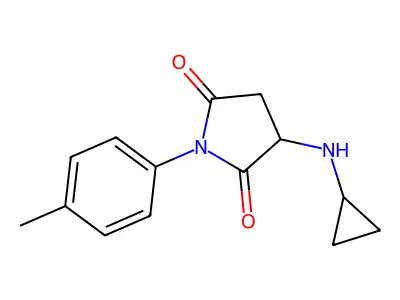 3-(Cyclopropylamino)-1-(4-methylphenyl)pyrrolidine-2,5-dione structure