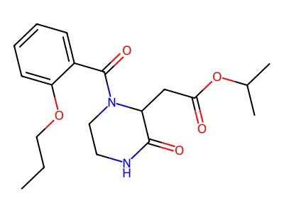 Propan-2-yl 2-[3-oxo-1-(2-propoxybenzoyl)piperazin-2-yl]acetate structure