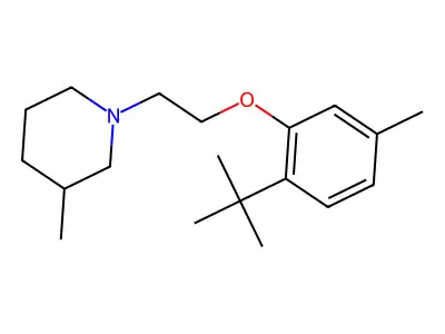 1-[2-(2-Tert-butyl-5-methylphenoxy)ethyl]-3-methylpiperidine structure