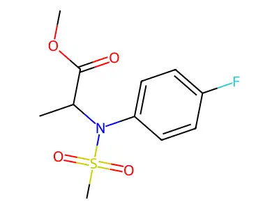 Methyl N-(4-fluorophenyl)-N-(methylsulfonyl)alaninate structure