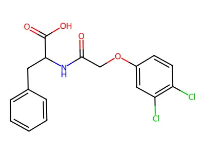 2-{[2-(3,4-Dichlorophenoxy)acetyl]amino}-3-phenylpropanoic acid structure