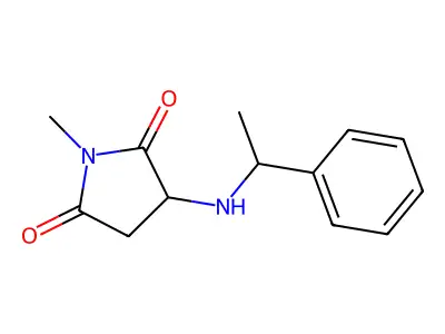 1-Methyl-3-(1-phenylethylamino)pyrrolidine-2,5-dione structure