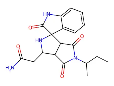 2-(2a(2)-Butan-2-yl-1a(2),2,3a(2)-trioxospiro[1H-indole-3,6a(2)-3a,4,5,6a-tetrahydropyrrolo[3,4-c]pyrrole]-4a(2)-yl)acetamide structure