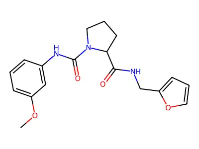 2-N-(furan-2-ylmethyl)-1-N-(3-methoxyphenyl)pyrrolidine-1,2-dicarboxamide structure